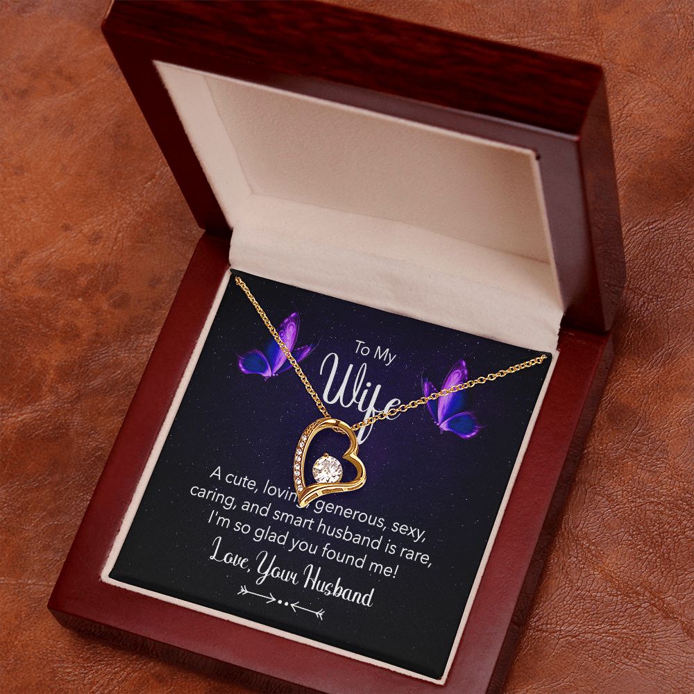 14k White Gold Charming Heart Necklace