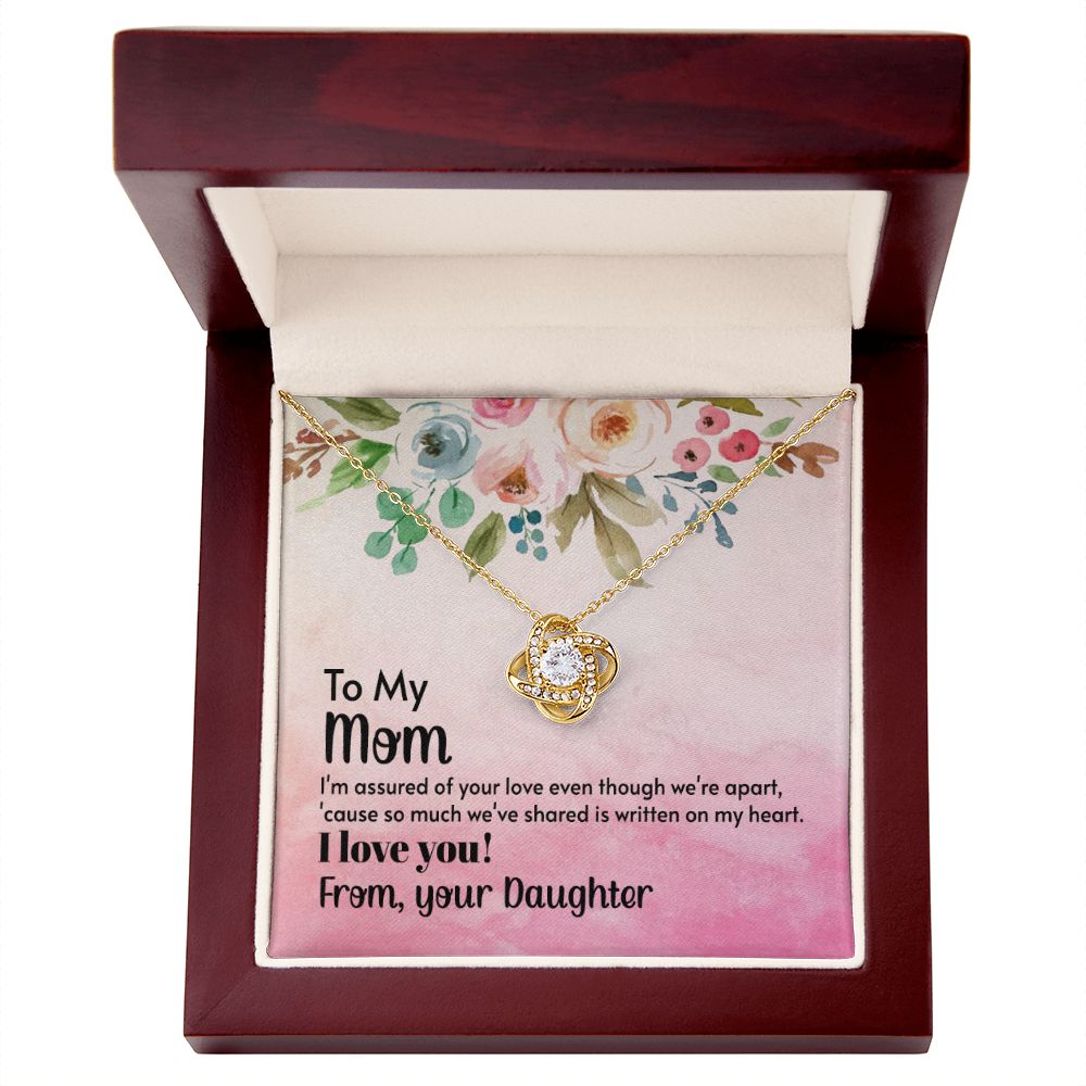 14K White Gold Mothers Day Love Knot Necklace