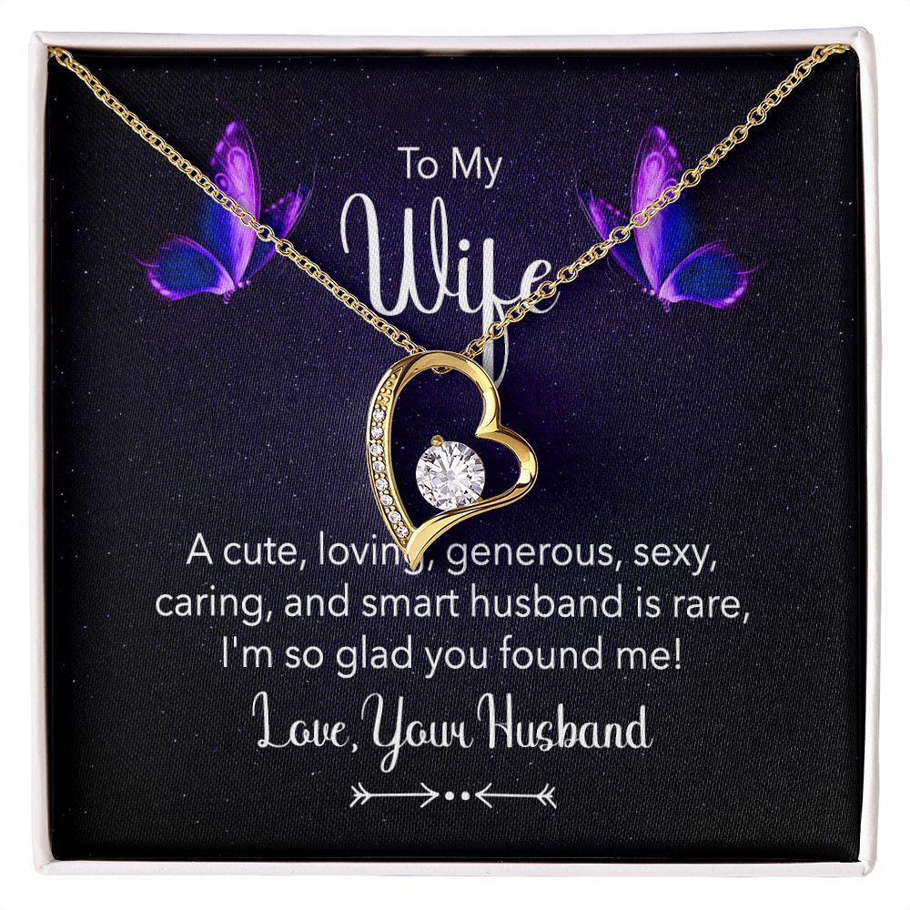 14k White Gold Charming Heart Necklace