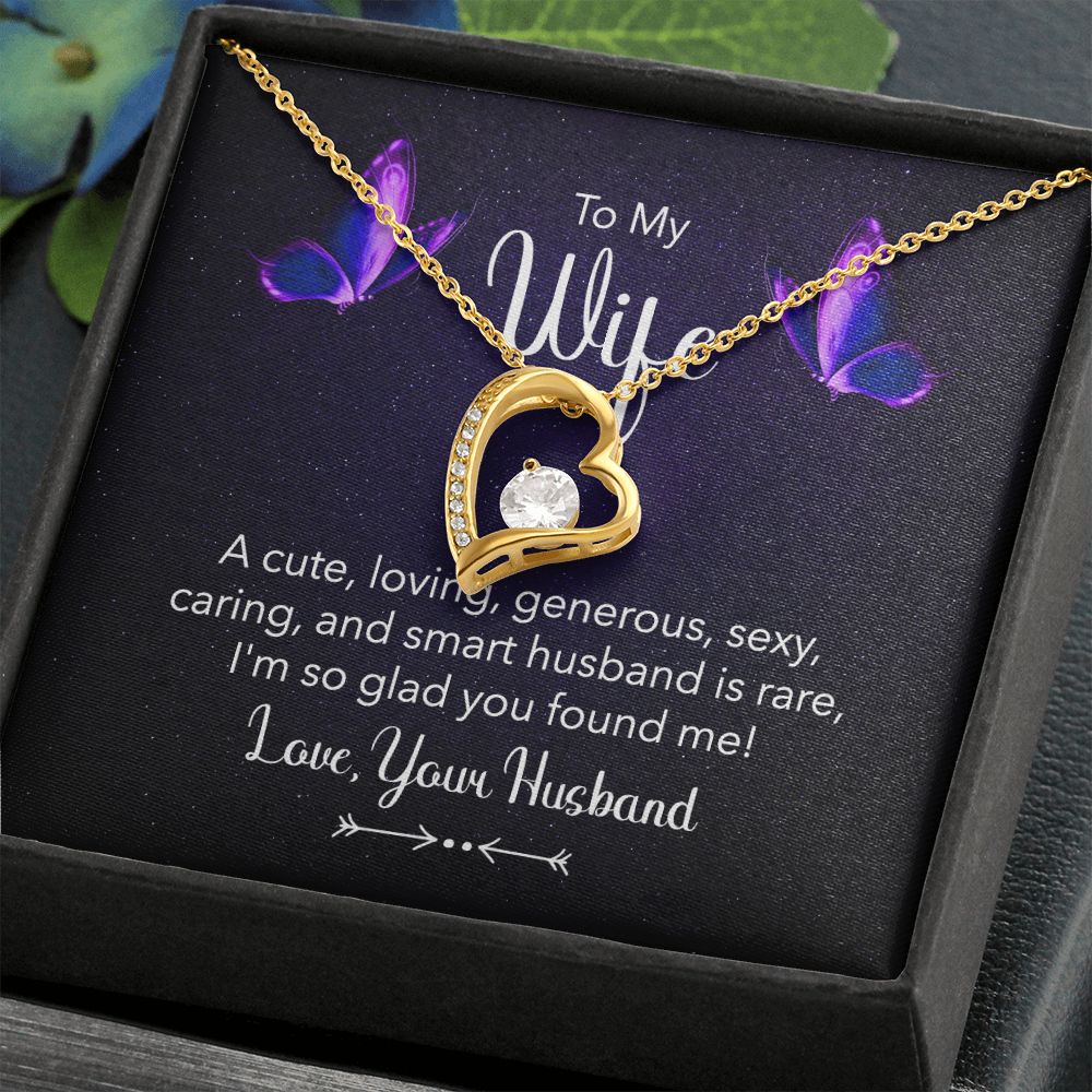 14k White Gold Charming Heart Necklace