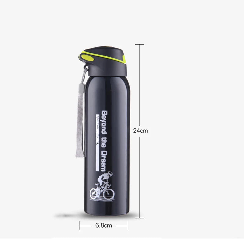 500ML Water Bottle Vacuum Stainless Steel with Straw