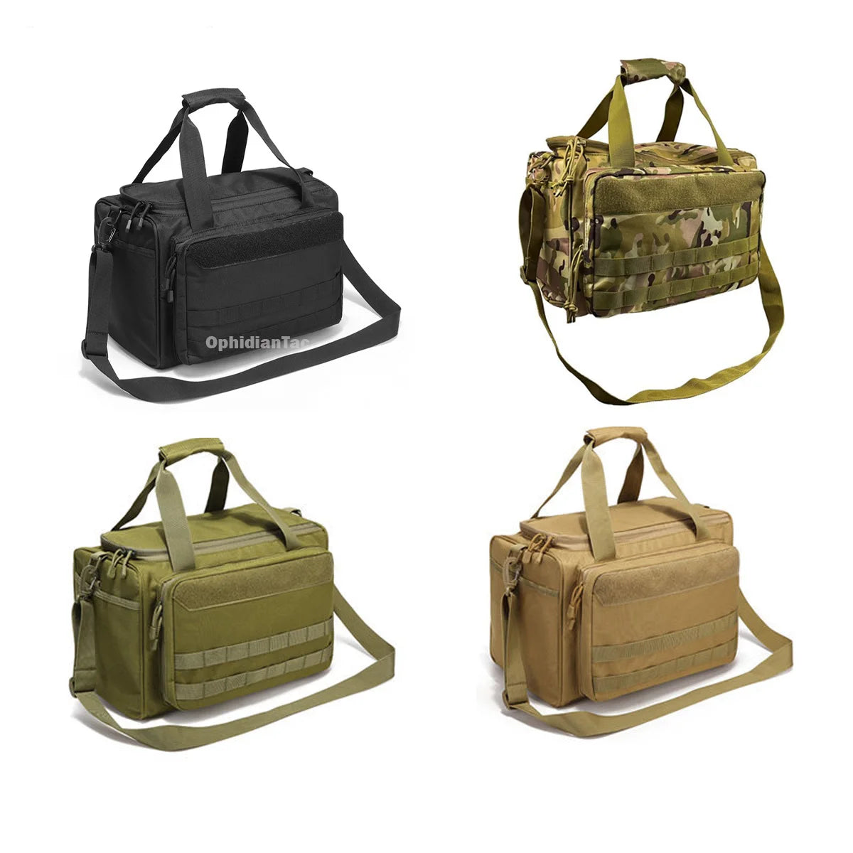 Tactical Range Bag Outdoor Hunting Military Training Shooting Molle Gun Bags Climbing Hiking Camping Large Capacity Handbag