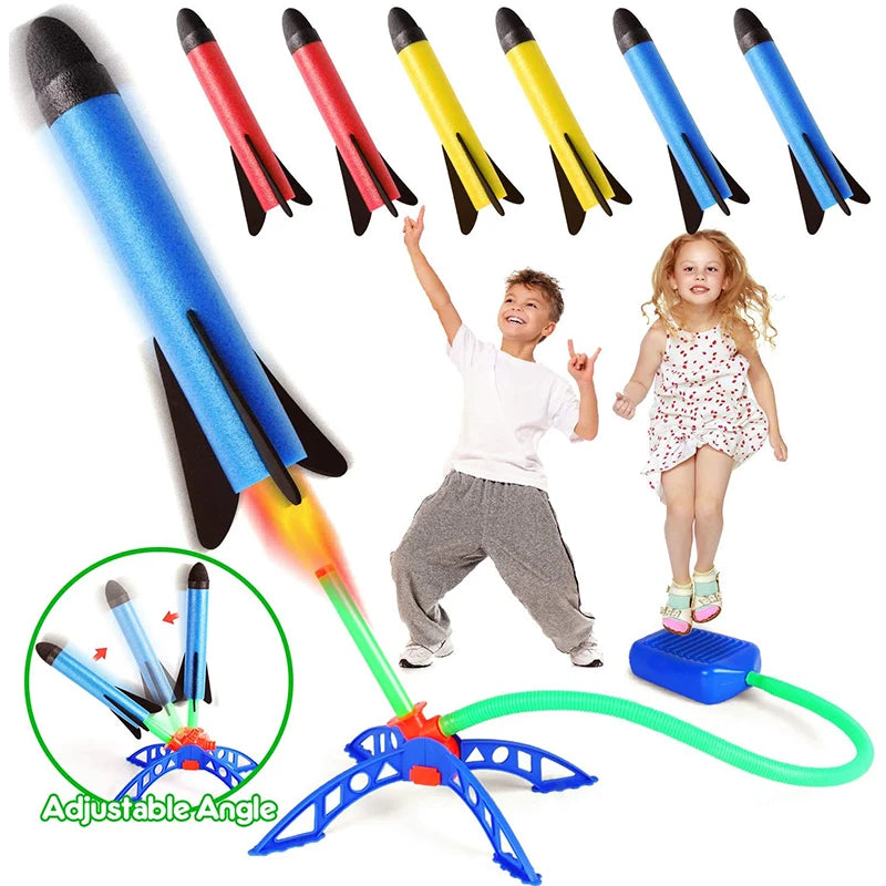 Kids Air Rocket Foot Pump Launcher