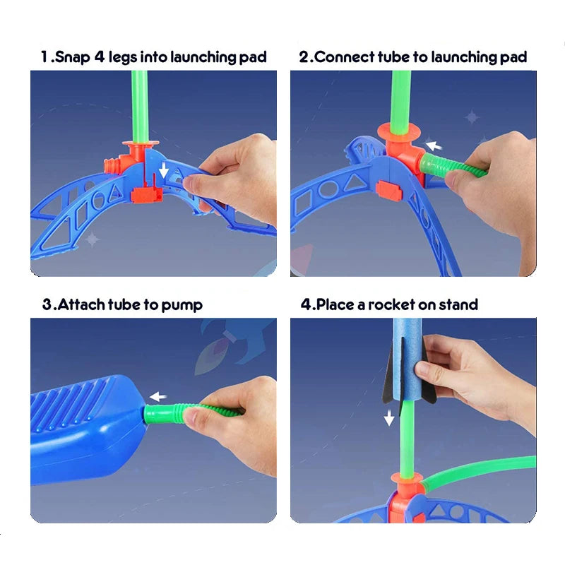 Kids Air Rocket Foot Pump Launcher