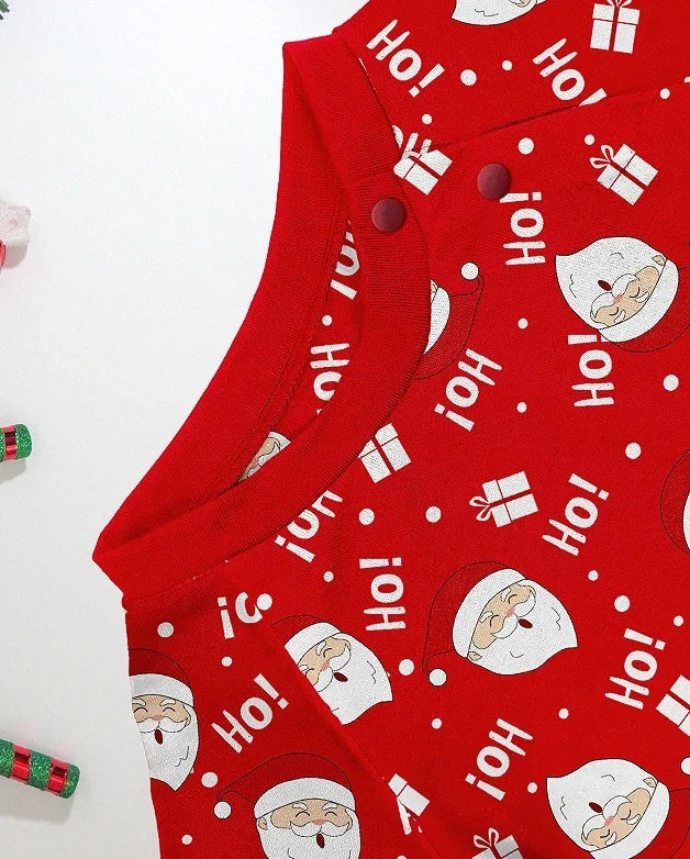 Christmas Family Pajamas - Santa Claus/Ho Ho Ho Print