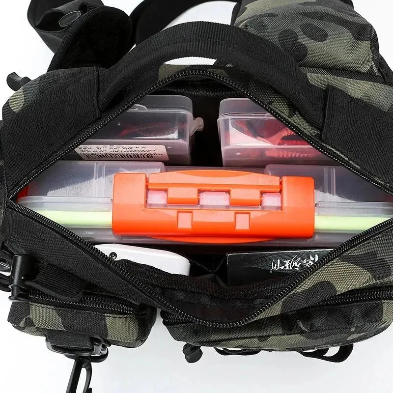 Fishing Tackle Backpack Lure Box Fanny Pack Bag