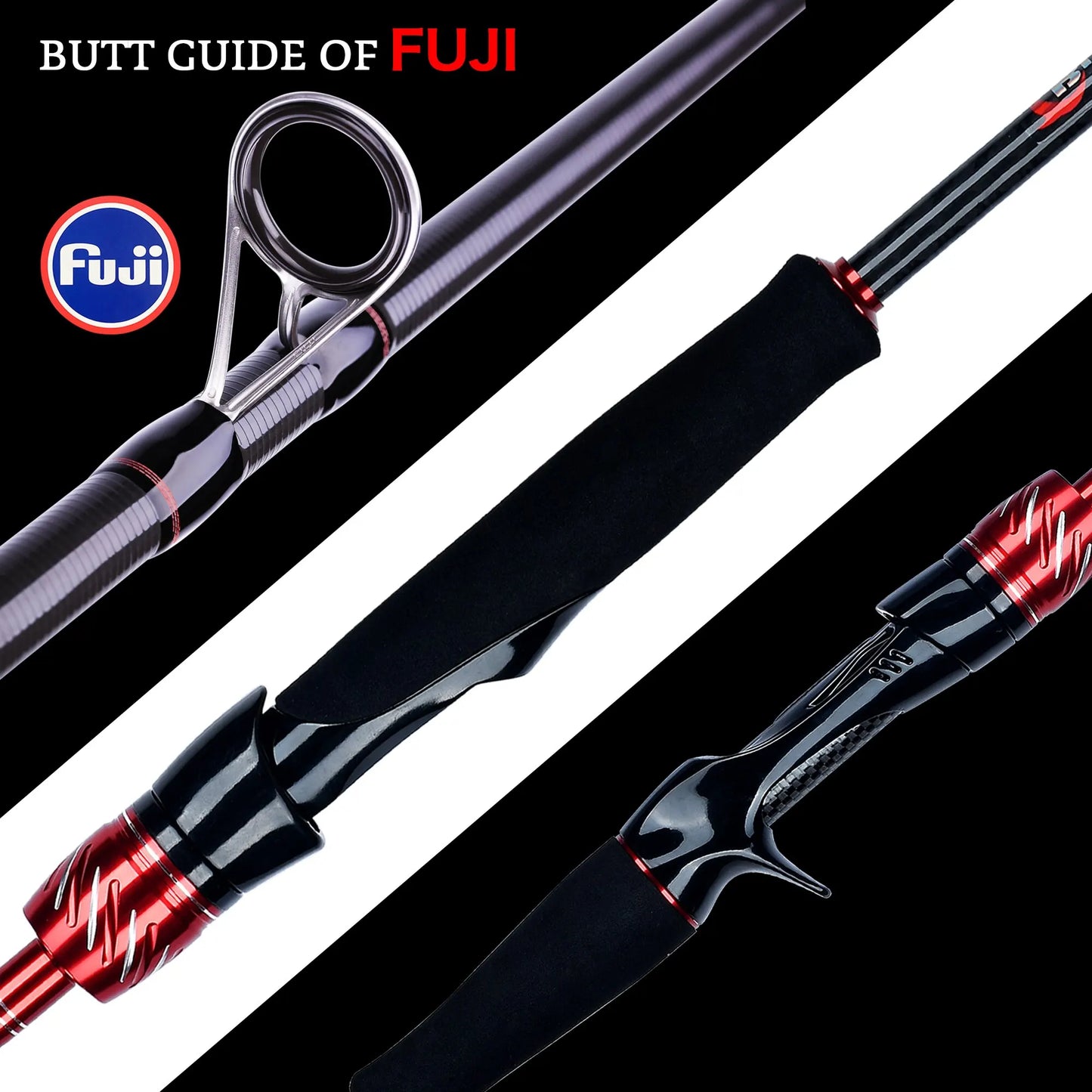 BIUTIFU Traveller Spinning Casting Fuji Lure Mini Rock Fishing Rod