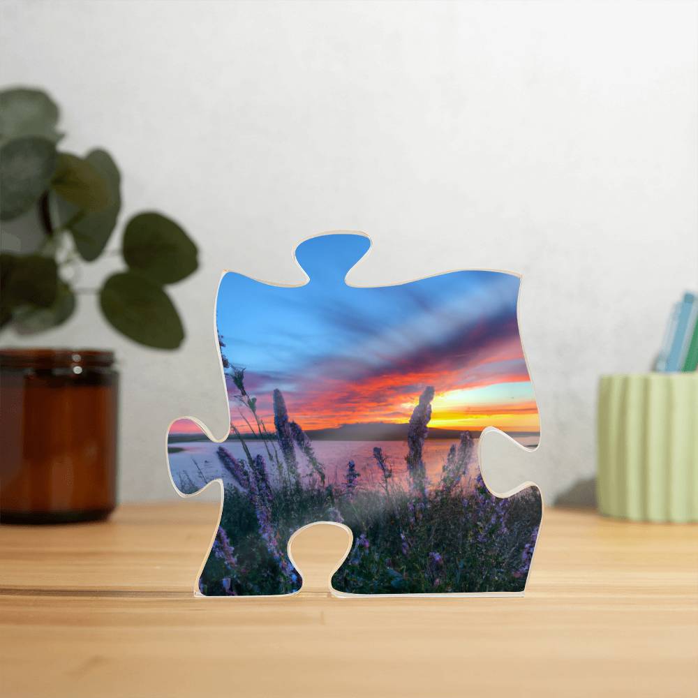 Puzzle Beach Sunset Plaque