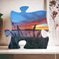 Puzzle Beach Sunset Plaque