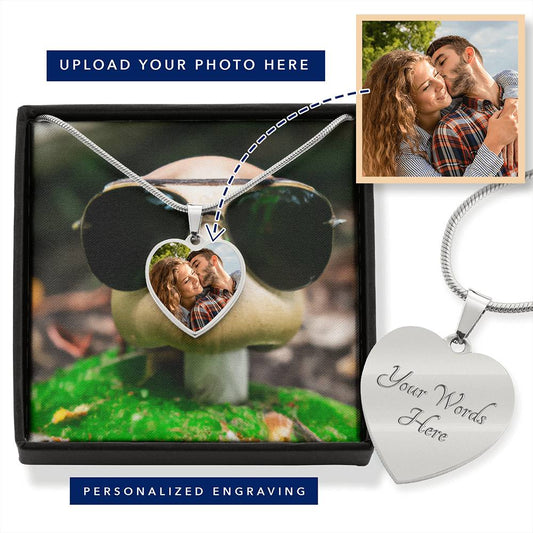 Photo Engraved Necklace Memorial Gift