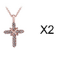 Studded Jesus Cross Necklace Clavicle Chain