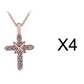 Studded Jesus Cross Necklace Clavicle Chain