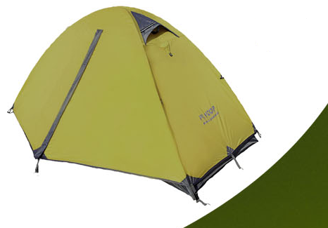 Lightweight Backpacking Double Camping Tent - Green