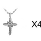 Studded Jesus Cross Necklace Clavicle Chain