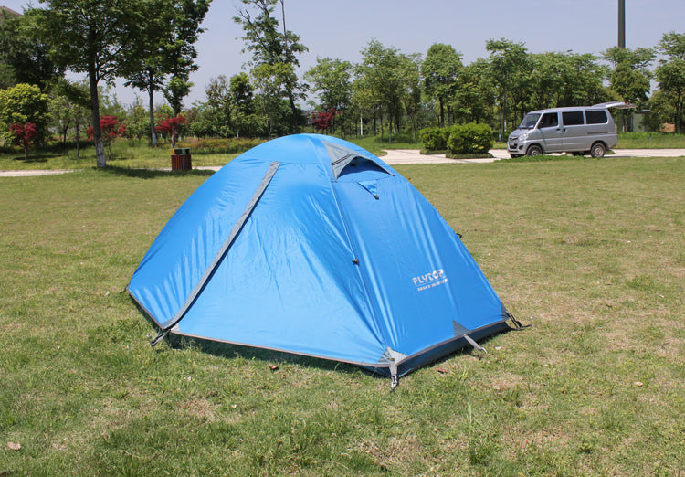 Lightweight Backpacking Double Camping Tent - Blue