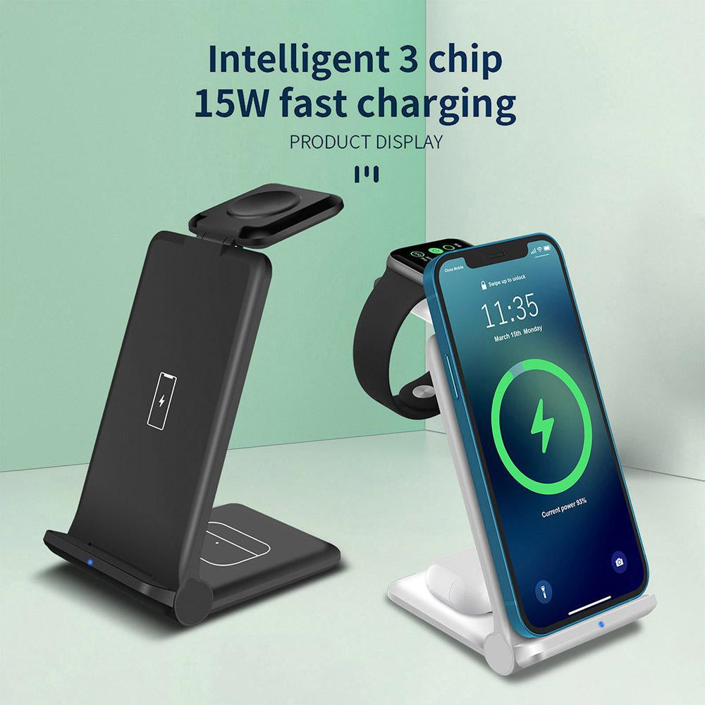 3 In 1 Fast Wireless Charging Station Stand