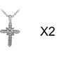 Studded Jesus Cross Necklace Clavicle Chain