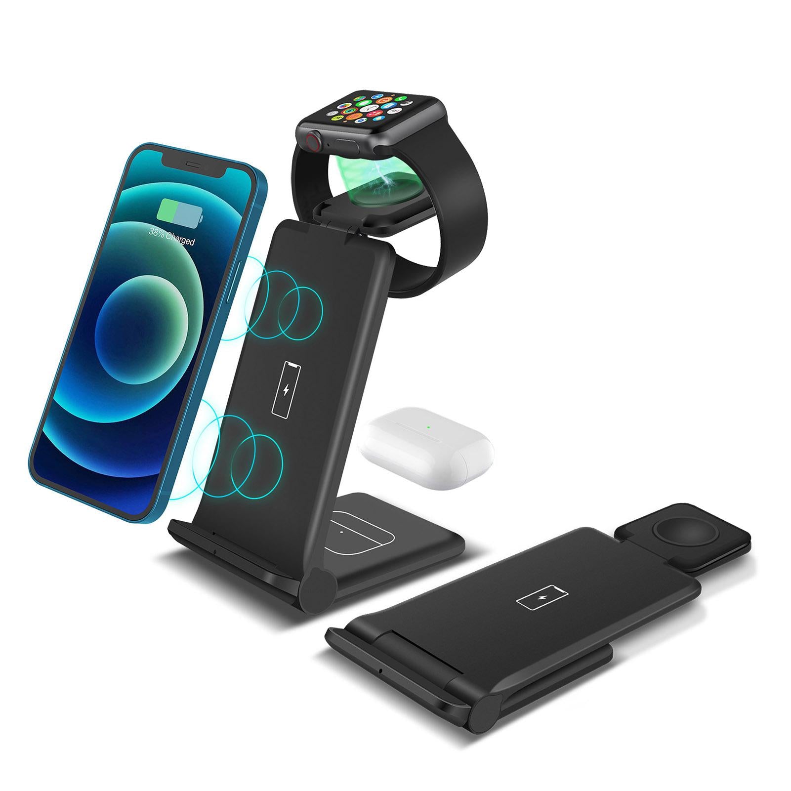 3 In 1 Fast Wireless Charging Station Stand