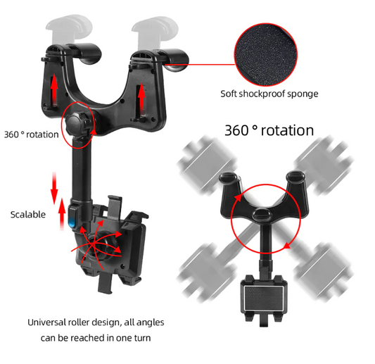 360° Rotatable Car Smart Phone Holder