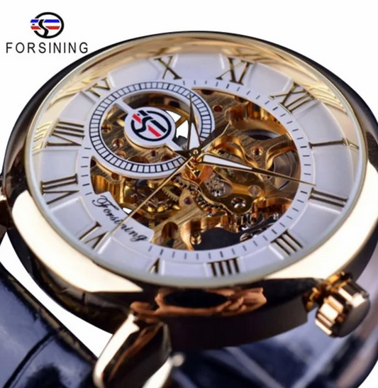 Mens Luxury Elegant Watch - White Golden