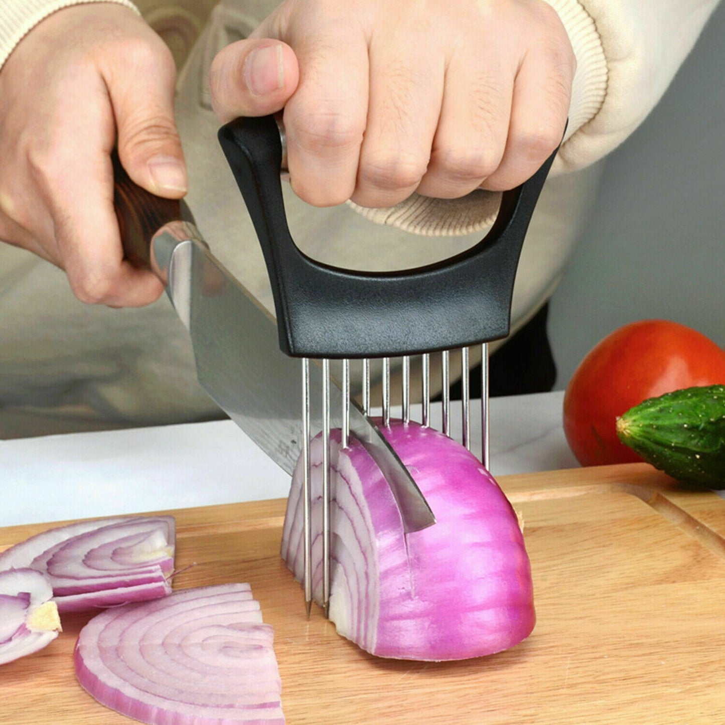 Stainless Steel Vegetable Holder Slicer Cutter