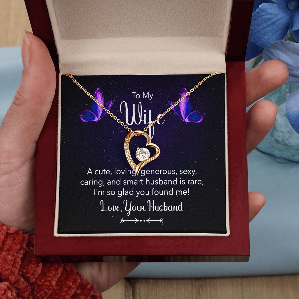 14k White Gold Charming Heart Necklace