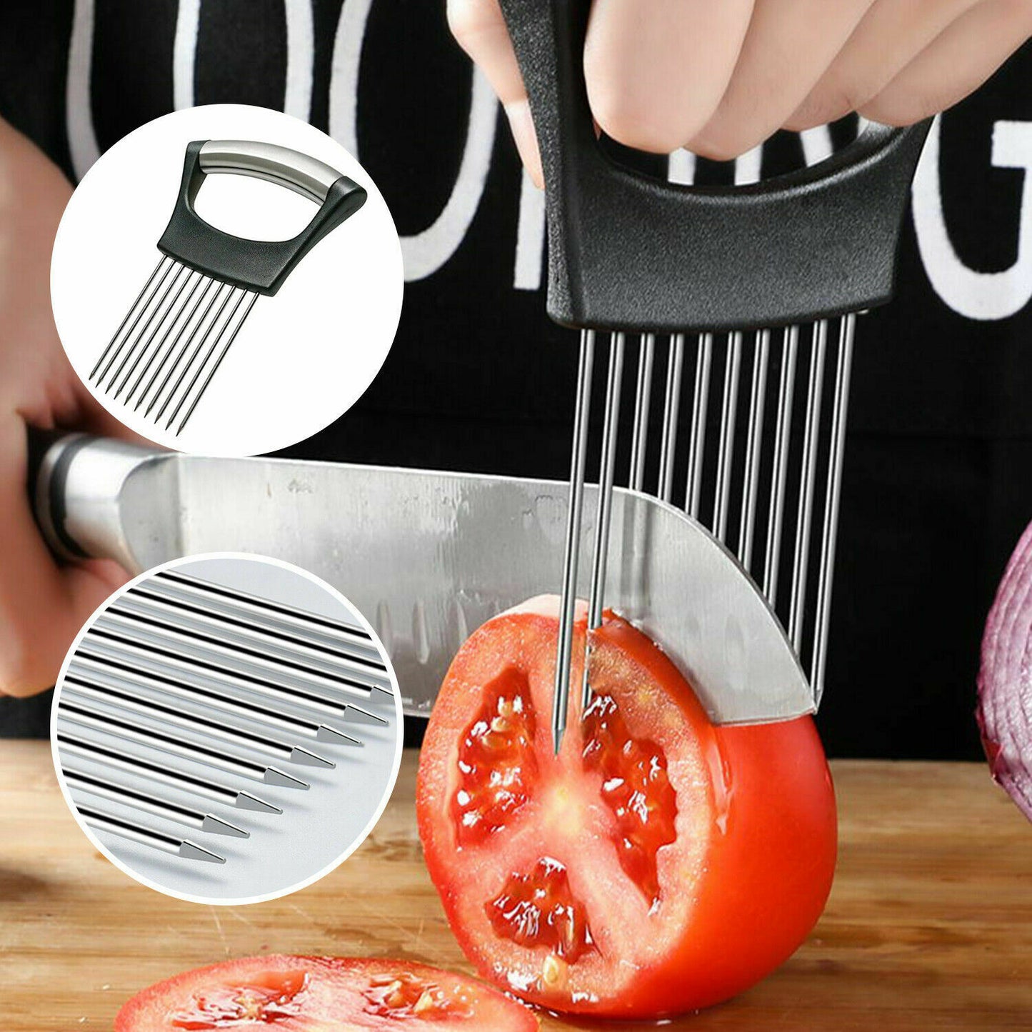 Stainless Steel Vegetable Holder Slicer Cutter