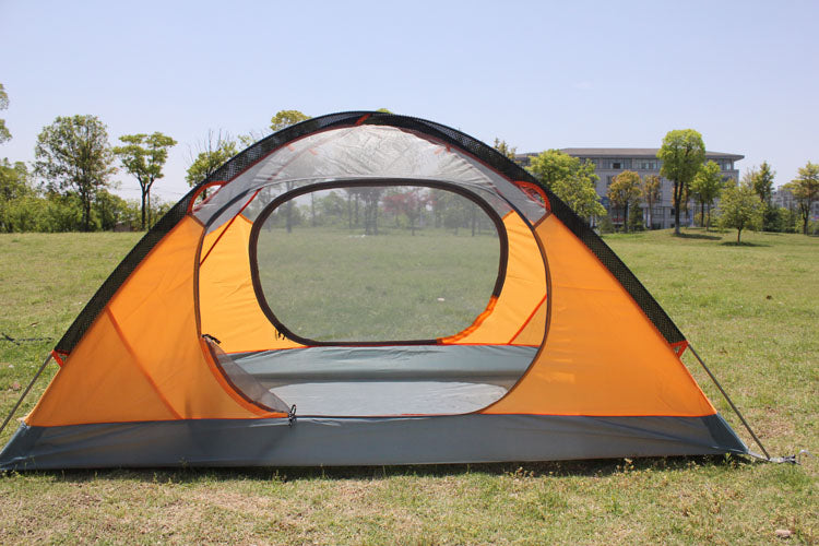 Lightweight Backpacking Double Camping Tent - Orange